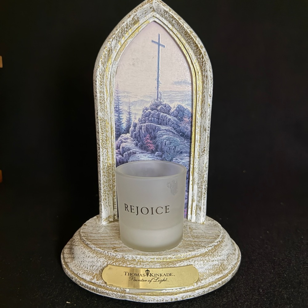 Thomas Kinkade Painter of Light Sunrise Rejoice Votive Candle Holder Teleflora